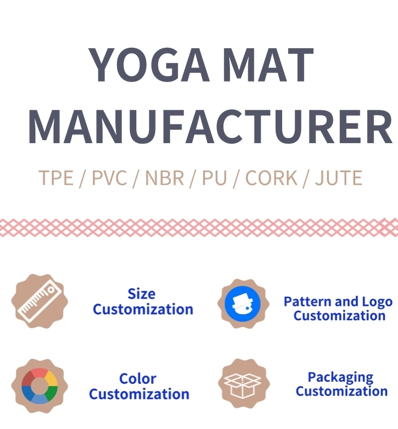 Private Label Double Layer Light Weight Eco Friendly Cork TPE Yoga Mat with Custom Logo