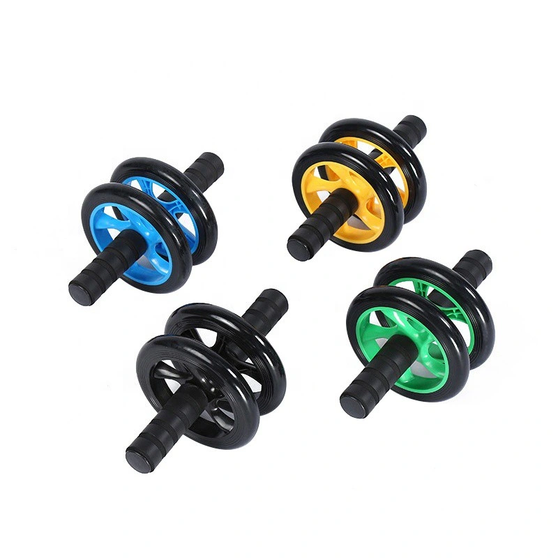 Wholesale Sports Fitness Equipment Health Double Exercise Abdominal Rubber Workout Training Wheel Ab Roller